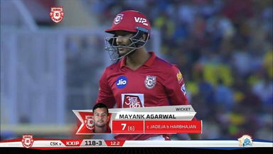M55: KXIP vs CSK – Mayank Agarwal Wicket