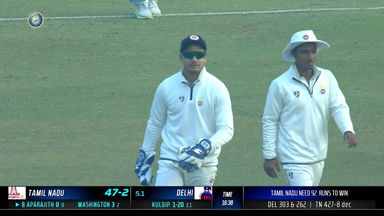 Ranji Trophy  2022/23, Delhi vs Tamil Nadu:  Fall of Wickets