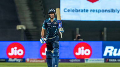 Shubman Gill anchors GT's innings with 63*(49)