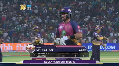 M30: RPS vs KKR – Dan Christian Wicket