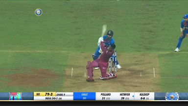 IND vs WI 2019, 3rd T20I: Shimron Hetmyer Six