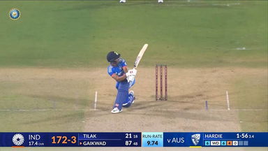 IND vs AUS 2023-24, 3RD T20I: Ruturaj Gaikwad Six