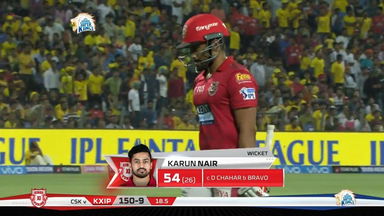 M56: CSK vs KXIP – Karun Nair Wicket