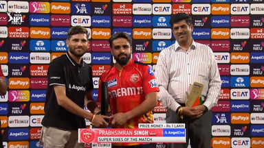 IPL 2025 M31: PBKS vs KKR - Angel One Super Sixes of the Match - Prabhsimran Singh