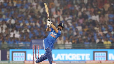 Smashed: Rinku Singh's massive six off Dwarshuis