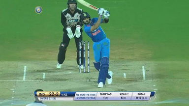IND vs NZ 2017, 3rd T20I: Virat Kohli Six