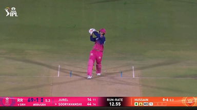 IPL 2026 M36: RR vs SRH - Vaibhav Sooryavanshi Six