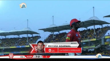 M18: CSK vs KXIP –  Mayank Agarwal Wicket