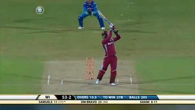 4TH ODI: IND vs WI – Marlon Samuels Six