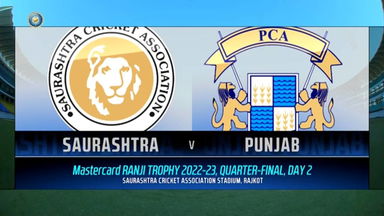 Ranji Trophy  2022/23, QF 2 Saurashtra vs Punjab  Day 2: Match Highlights
