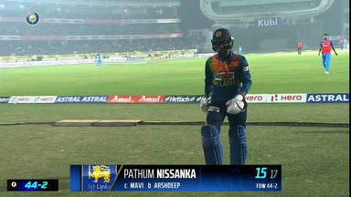 IND vs SL 2023, 3RD T20I: Pathum Nissanka  Wicket