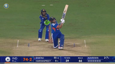 IND-W vs SL-W 2025, 3rd T20I: Shafali Verma Six