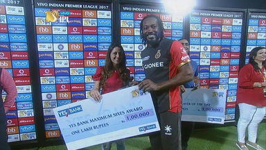 M56: DD vs RCB – YES Bank Maximum Sixes – Chris Gayle