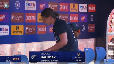IND-W vs NZ-W 2024, 2nd ODI: Brooke Halliday Wicket