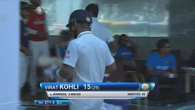 IND vs ENG 2016 - 5th Test day 3 : Virat Kohli Wicket