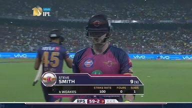 M41: KKR vs RPS  –  Steve Smith Wicket