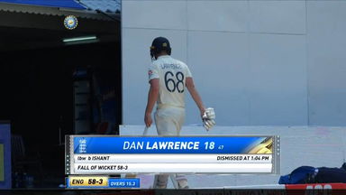IND vs ENG 2021, 1st Test, Day 4: Dan Lawrence Wicket