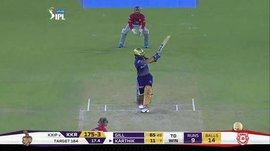 M52: KXIP vs KKR – Dinesh Karthik Six