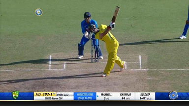 IND vs AUS 2019, 3rd ODI: Glenn Maxwell Six