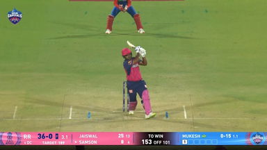 IPL 2025 M32: DC vs RR - Sanju Samson Six
