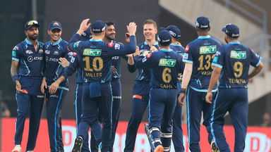 Ferguson's DRS call gets GT Rana's wicket