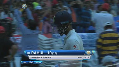 IND vs BAN 2017 - 1st Test day 4 : KL Rahul Wicket
