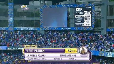 M51: MI vs KKR – Yusuf Pathan Wicket