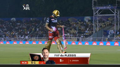 M36: RCB vs SRH – Faf Du Plessis Wicket