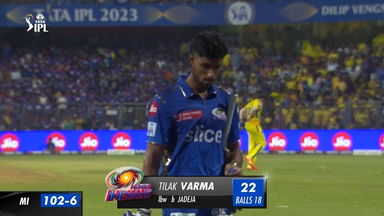 M12: MI vs CSK – Tilak Varma Wicket