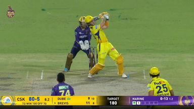 IPL 2025 M57: KKR vs CSK - Dewald Brevis Six