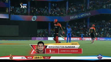 M46: DC vs RCB – Washington Sundar Wicket