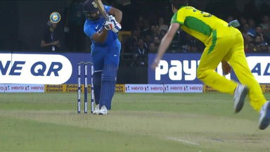 Rohit’s elegant flick for a six