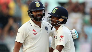 103-run stand between Rohit & Saha for the 7th wicket