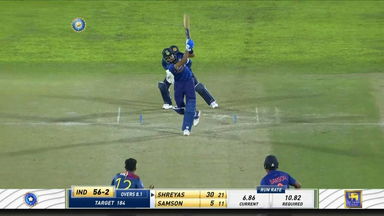 IND vs SL 2022, 2ND T20I: Shreyas Iyer Six