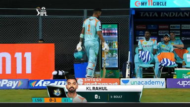 M20: RR vs LSG – K L Rahul Wicket