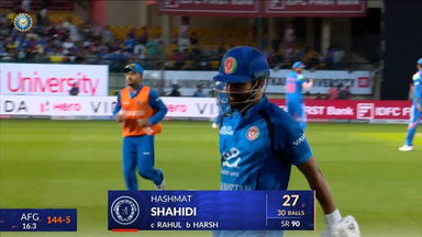 IND vs AFG 2026, 1st ODI: Hashmatullah Shahidi Wicket