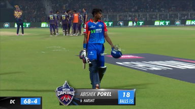 M47: KKR vs DC – Abishek Porel Wicket