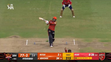 M69: SRH vs PBKS – Rahul Tripathi Six