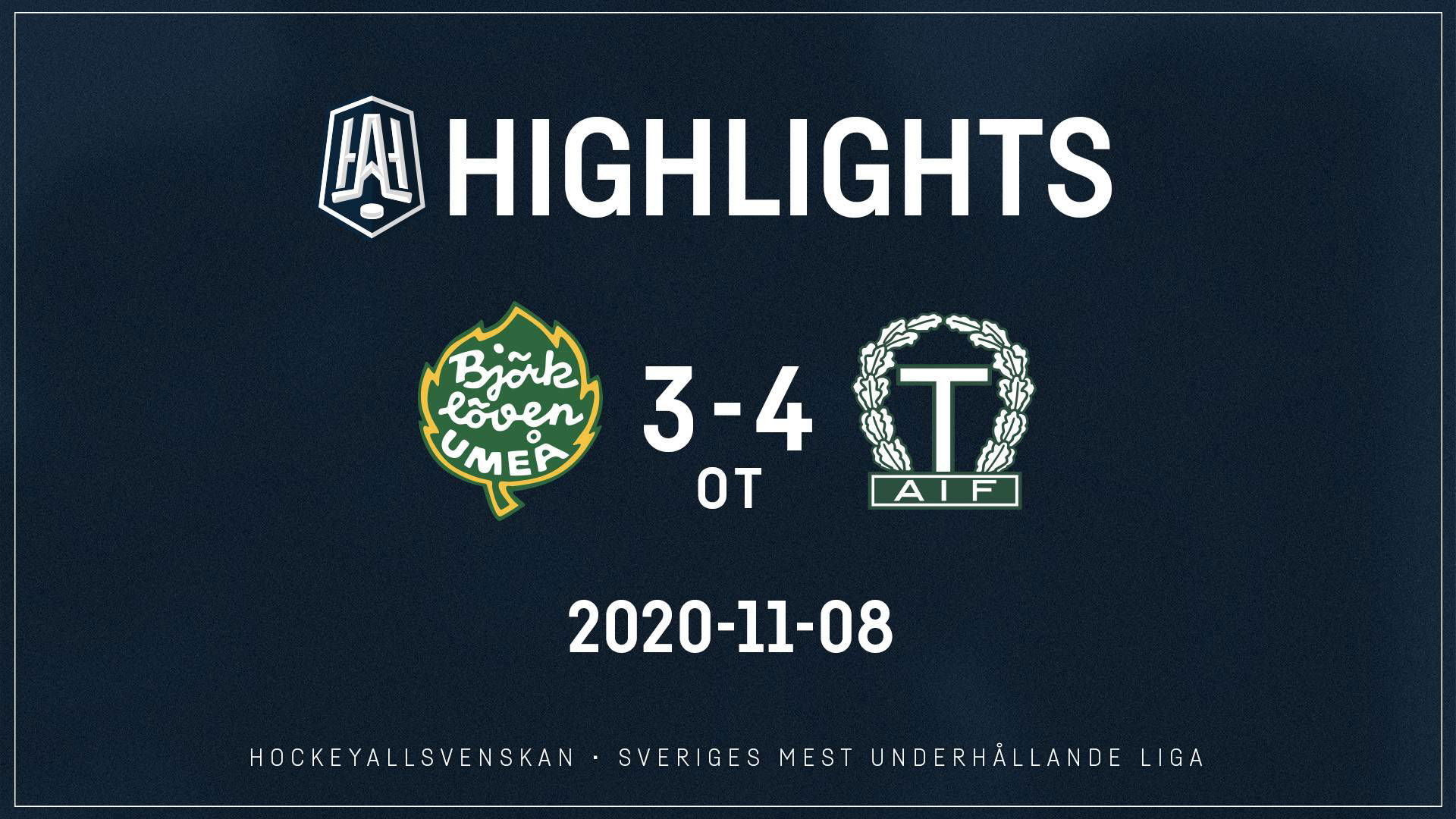 2020-11-08 Björklöven - Tingsryd 3-4 (OT)