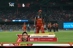M54: RCB vs SRH – Gurkeerat Mann Singh Wicket