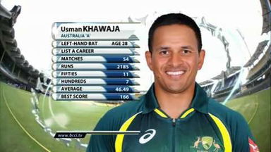 Ind 'A' vs Aus 'A' - 2nd ODI : U Khawaja - 100