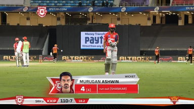 M43: KXIP vs SRH – Murugan Ashwin Wicket