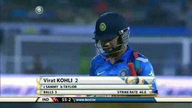 1ST ODI: IND vs WI – Virat Kohli Wicket