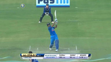 IND vs ENG 2017, 2nd ODI : MS Dhoni Six