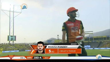 M46: CSK vs SRH –  Manish Pandey Wicket