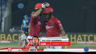 M09: RR vs KXIP – Mayank Agarwal Wicket