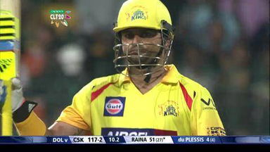 M8: DOL vs CSK –  Suresh Raina Six