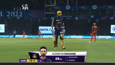 M61: KKR vs SRH – Ajinkya Rahane Wicket
