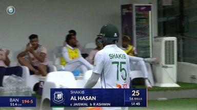 IND vs BAN 2024, 1ST Test: Shakib Al Hasan Wicket