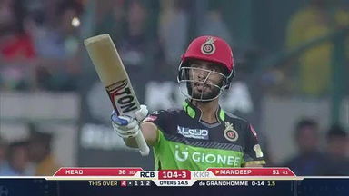 Mandeep Singh’s first half century this season